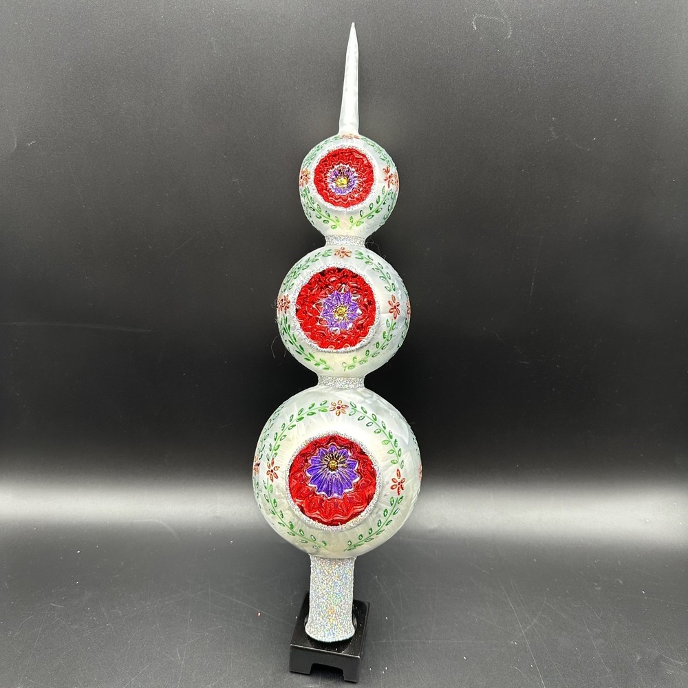 2002 CHRISTOPHER‎ RADKO BRITE ON TOP FINIAL 02-0445-0 TREE TOPPER 14" REFLECTOR